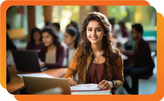 Students studying BLIS through Subharti University Distance Education programme